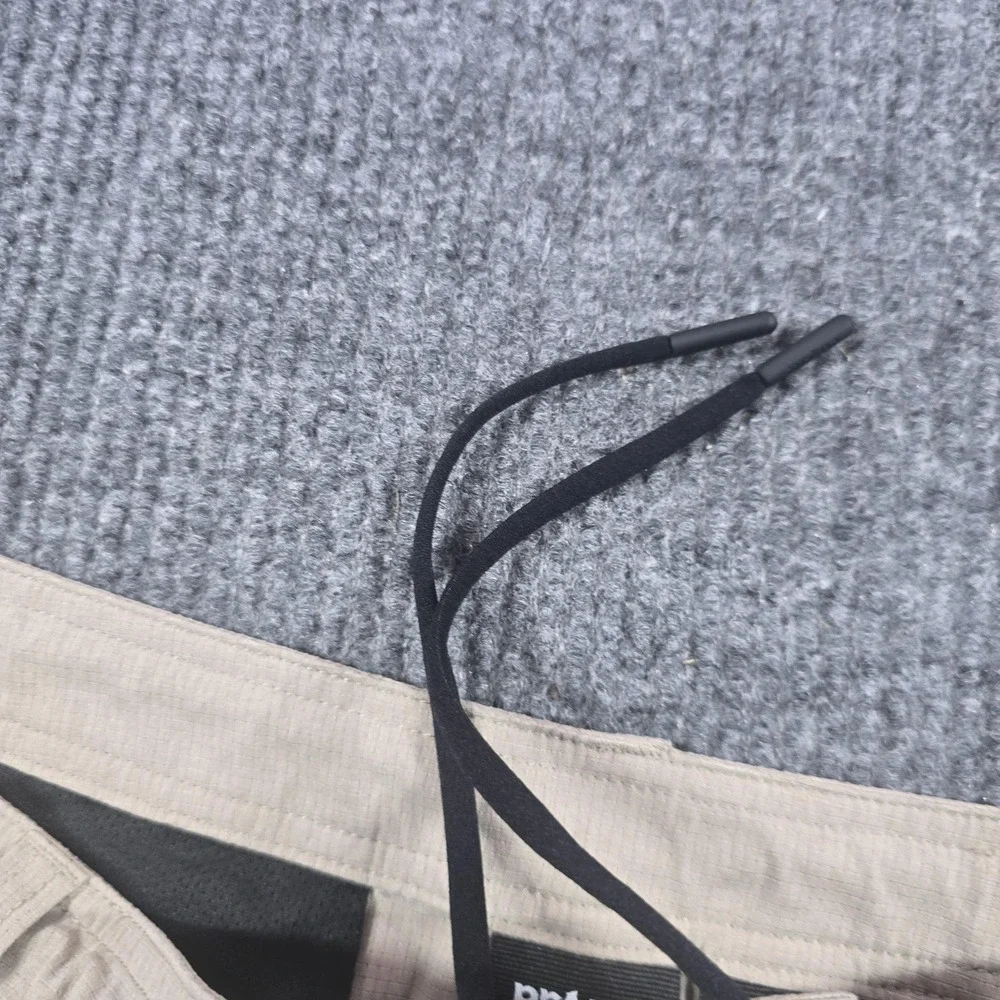 PrAna Shorts Mens 40 Beige Microfiber Chino Stretch Drawstring 8 Inseam Summer